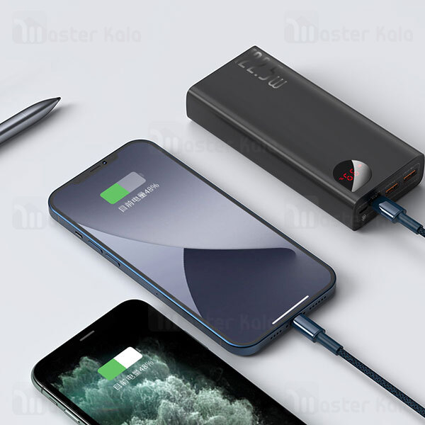 پاوربانک 30000 فست شارژ بیسوس Baseus Adaman Metal Digital Display QC3.0 PPIMDA-C0A توان 22.5 وات