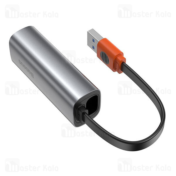 کابل تبدیل USB و Type C به LAN بیسوس Baseus Steel Cannon USB A And Type C Bidirectional Gigabit LAN Adapter CAHUB-AF0G