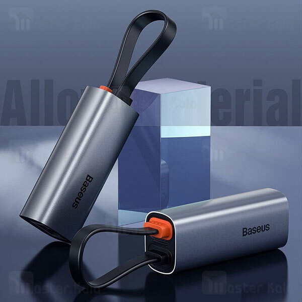 کابل تبدیل USB و Type C به LAN بیسوس Baseus Steel Cannon USB A And Type C Bidirectional Gigabit LAN Adapter CAHUB-AF0G
