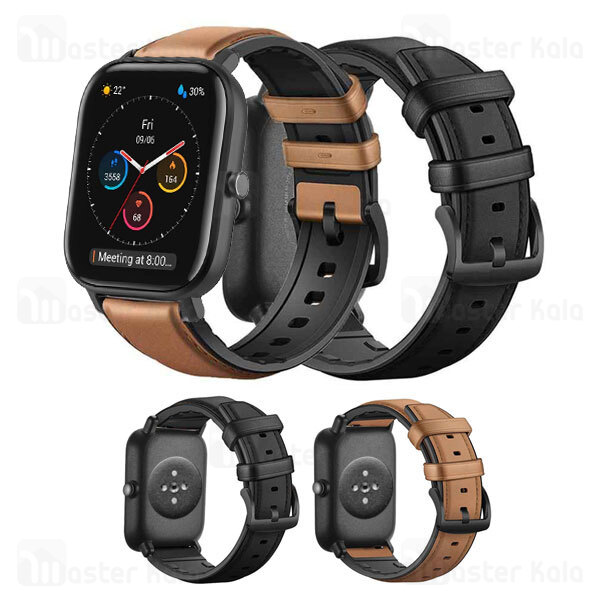 بند چرمی ساعت هوشمند Xiaomi Amazfit GTS / GTS 2 / GTS 2 Mini / GTS 2e Smart Watch Leather Strap