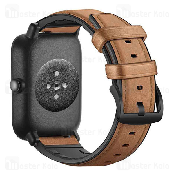 بند چرمی ساعت هوشمند شیائومی Xiaomi Amazfit GTS / GTS 2 / GTS 2 Mini / GTS 2e Leather Strap