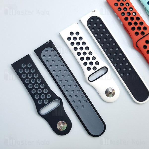 بند سیلیکونی طرح نایکی Xiaomi Haylou Solar LS05 / RT LS05S Strap Double Colour Silicone Band