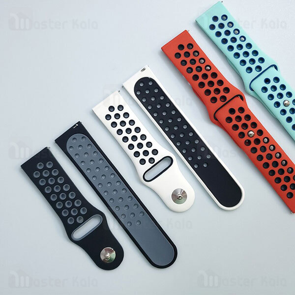 بند سیلیکونی طرح نایکی Xiaomi Haylou Solar LS05 / RT LS05S Strap Double Colour Silicone Band