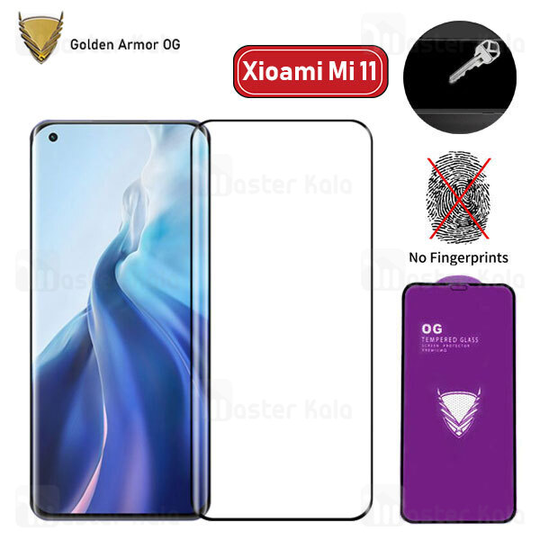 محافظ صفحه شیشه ای تمام صفحه تمام چسب OG شیائومی Xiaomi Mi 11 OG 2.5D Glass