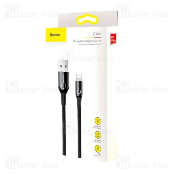 کابل لایتنینگ Baseus C-Shaped Light intelligent CALCD-01