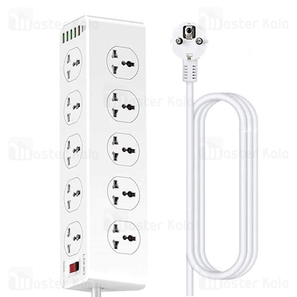 چند راهی برق LDNIO SC10610 5 USB And 1 Type C QC3.0 PD Power Strip
