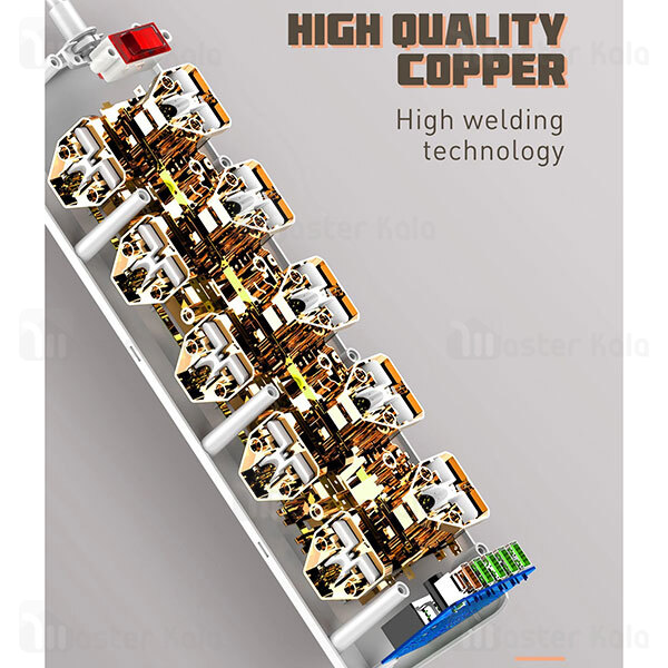 چند راهی برق LDNIO SC10610 5 USB And 1 Type C QC3.0 PD Power Strip