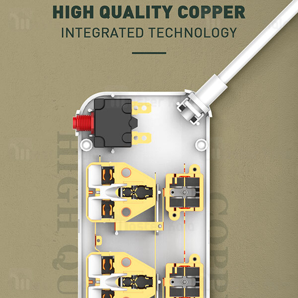 چند راهی برق LDNIO SC4408 Defender Series 4 USB Port Power Strip