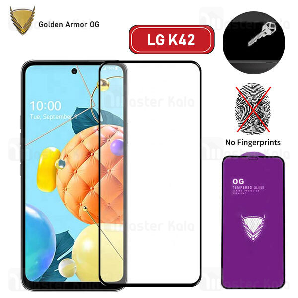 گلس تمام صفحه LG K42 OG Gold Armor 2.5D Full Screen Protector