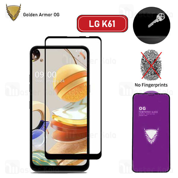 محافظ صفحه شیشه ای تمام صفحه تمام چسب OG ال جی LG K61 OG 2.5D Glass