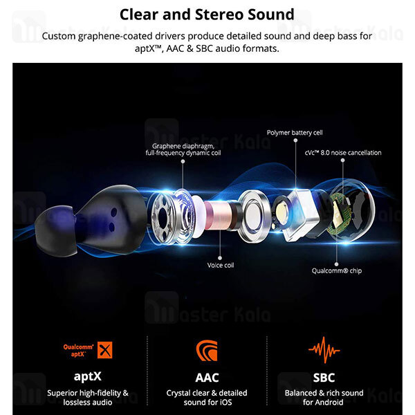 ﻿هندزفری بلوتوث Lenovo HT10 AptX True Wireless Stereo Bluetooth Earbuds