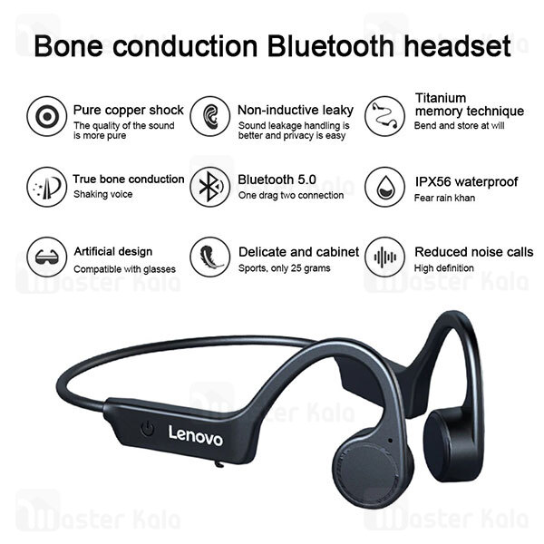 هندزفری بلوتوث القایی لنوو Lenovo X4 Bone Conduction IP56