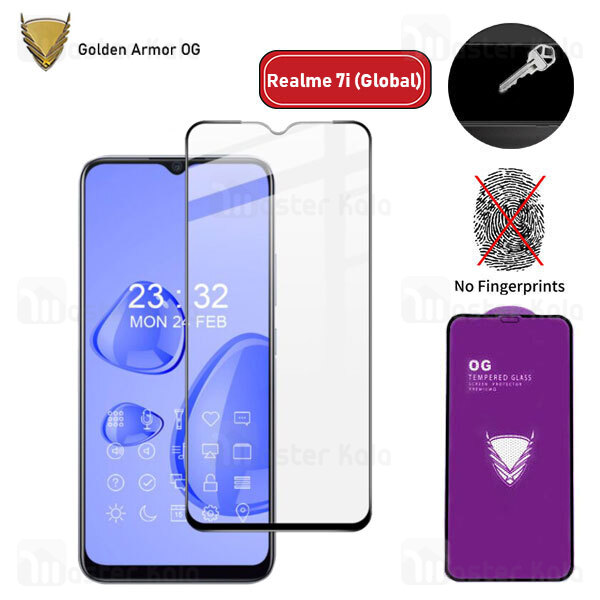 گلس تمام صفحه Realme 7i Global OG Gold Armor 2.5D Full Screen Protector