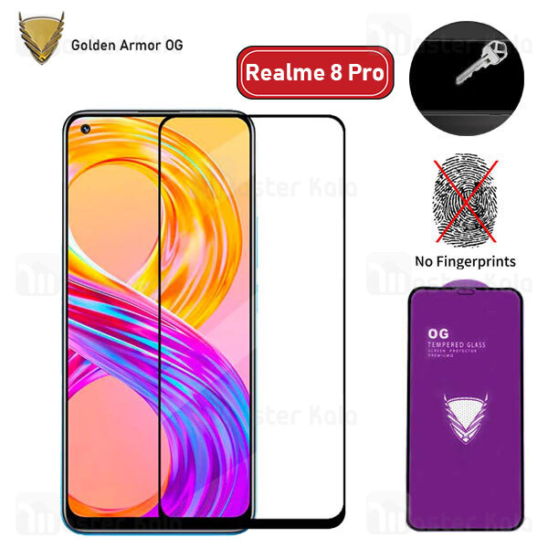 محافظ صفحه شیشه ای تمام صفحه تمام چسب OG ریلمی Realme 8 Pro OG 2.5D Glass