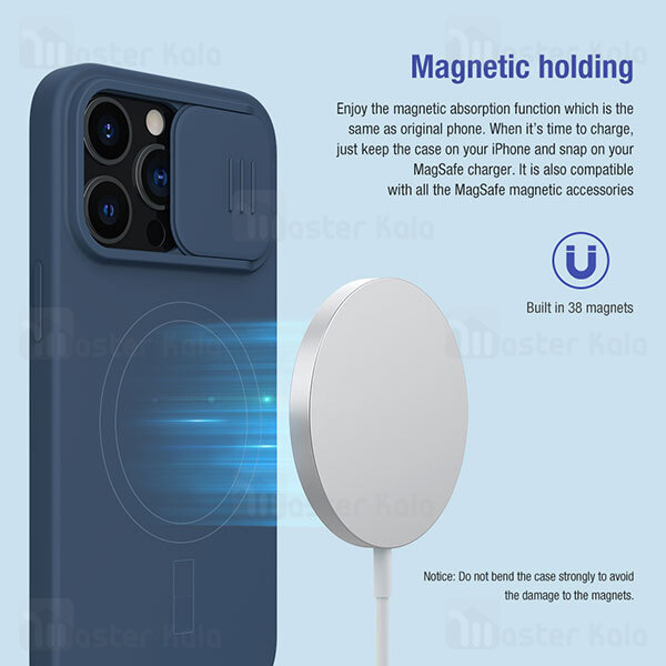 قاب سیلیکونی مگنتی محافظ دوربین Apple iPhone 13 Pro Nillkin CamShield Silky Magnetic Silicon Case with Camera Protection