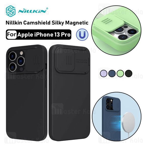 قاب سیلیکونی مگنتی محافظ دوربین Apple iPhone 13 Pro Nillkin CamShield Silky Magnetic Silicon Case with Camera Protection