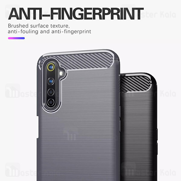 قاب محافظ ژله ای Realme 6 Pro Fiber Carbon Rugged Armor Case