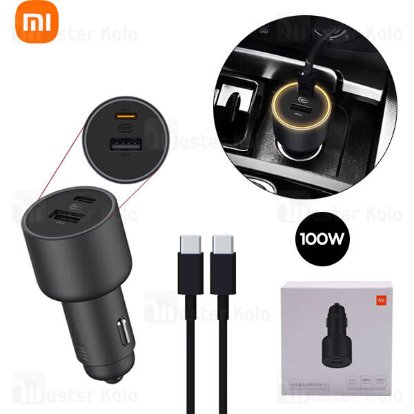 شارژر فندکی فست شارژ شیائومی Xiaomi Car Charger Fast Charging Version 1A1C CC07ZM توان 100 وات