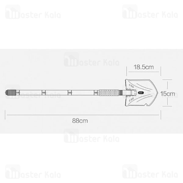 بیل چند منظوره شیائومی Xiaomi Zaofeng Early Wind Outdoor Multi-Function Shovel HW180101