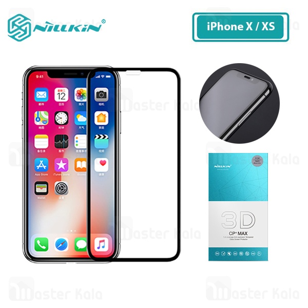 محافظ صفحه شیشه ای تمام صفحه نیلکین Apple iPhone X/XS Nillkin 3D CP+ Max