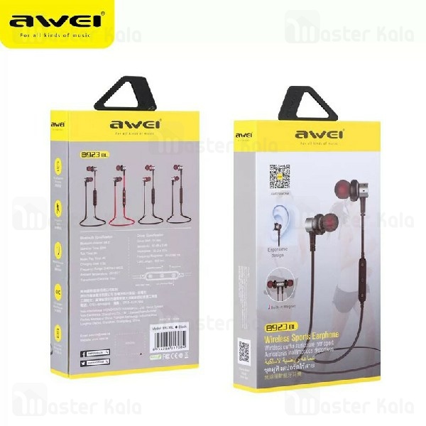هندزفری بلوتوث اوی Awei B923BL Wireless Sports Earphone گردنی و مگنتی