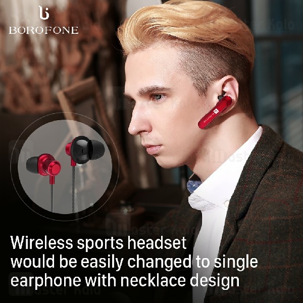 هندزفری بلوتوث بروفون Borofone BE10 Bluetooth Earphone طراحی دوگانه