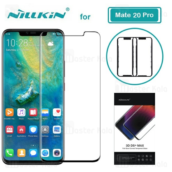 محافظ صفحه شیشه ای تمام صفحه تمام چسب نیلکین Huawei Mate 20 Pro / Porsche Design Nillkin 3D DS+ Max