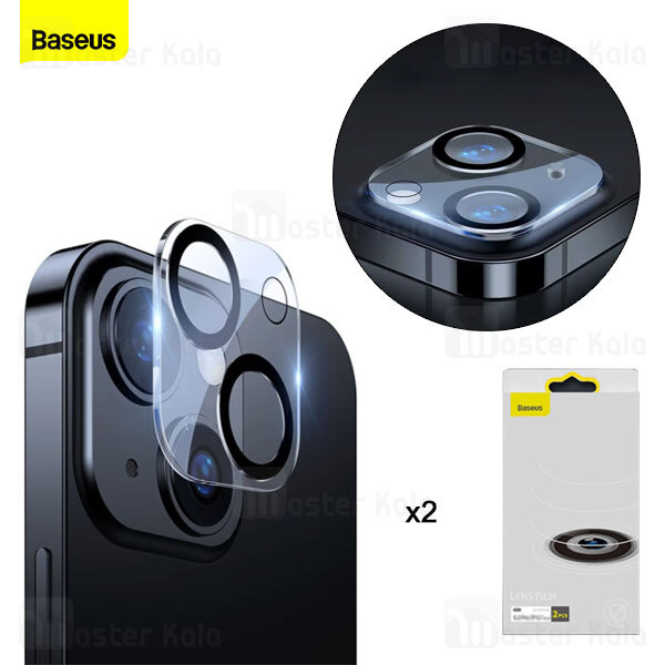 پک 2تایی محافظ لنز دوربین شیشه ای آیفون Baseus Lens Film for iPhone 13 / 13 Mini SGQK000002