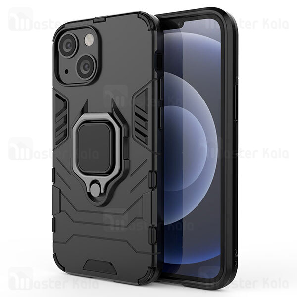 قاب ضد ضربه Apple iPhone 13 Black Panther KEYSION Shockproof Armor Ring Holder Case