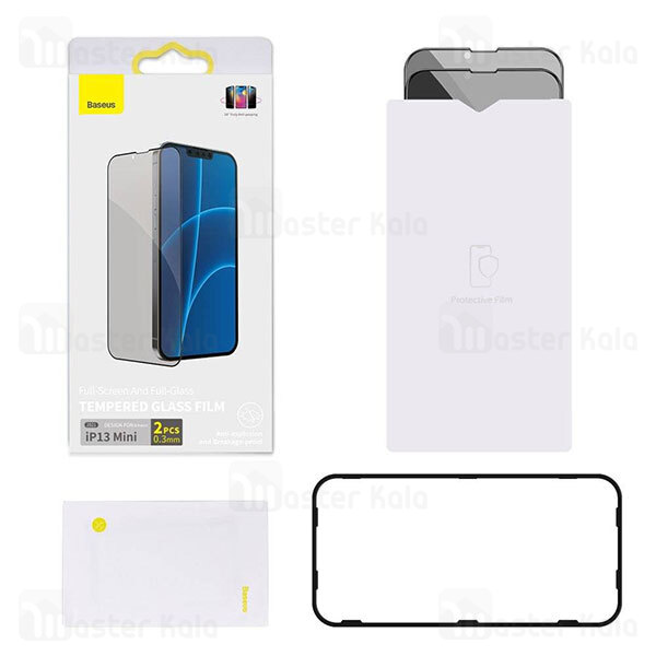 گلس Apple iPhone 13 Mini Baseus Anti Spy Full-Glass 0.3mm Tempered Glass Film SGQP010601