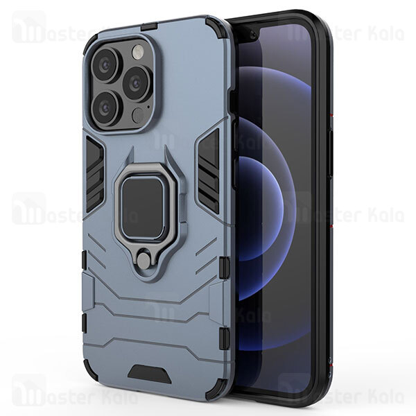 قاب ضد ضربه Apple iPhone 13 Pro Black Panther KEYSION Shockproof Armor Ring Holder Case