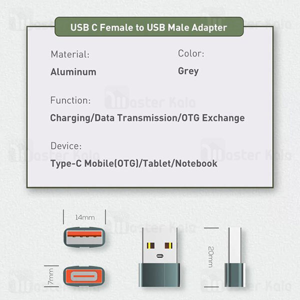 تبدیل OTG یو اس بی به Type C الدینیو LDNIO LC150 USB C to USB Adapter Transmission