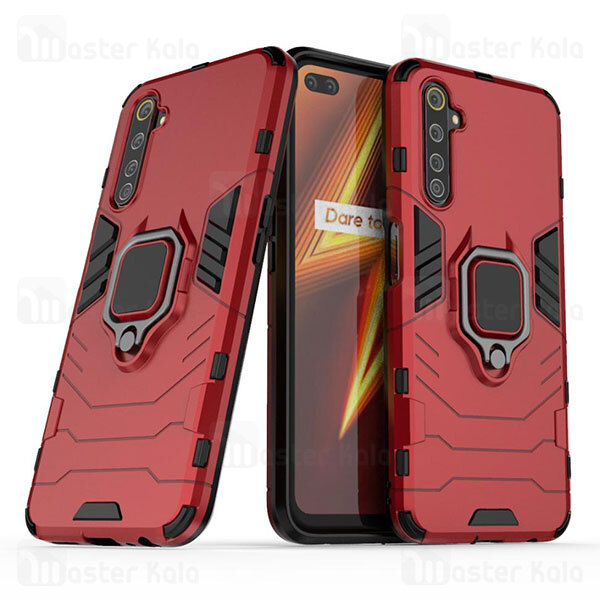 قاب ضد ضربه Realme 6 Pro Black Panther KEYSION Shockproof Armor Ring Holder Case