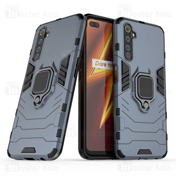 قاب ضد ضربه Realme 6 Pro Black Panther KEYSION Shockproof Armor Ring Holder Case