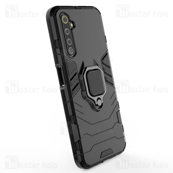 قاب ضد ضربه Realme 6 Pro Black Panther KEYSION Shockproof Armor Ring Holder Case