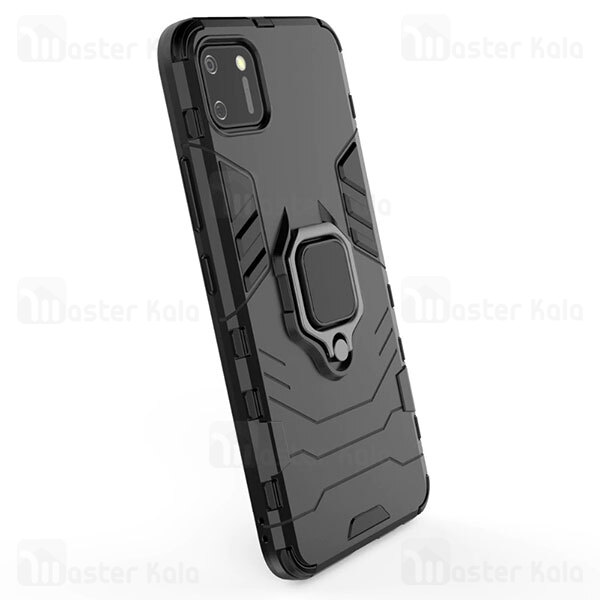 قاب ضد ضربه Realme C11 Black Panther KEYSION Shockproof Armor Ring Holder Case