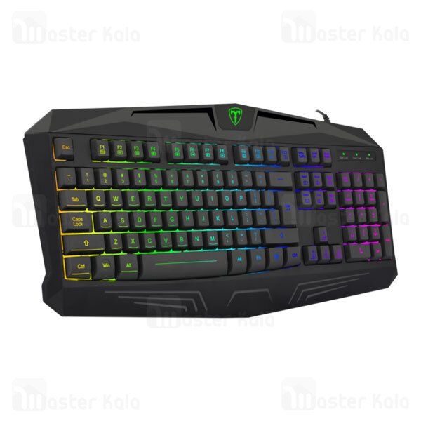 کیبورد سیمی گیمینگ T-Dagger Tanker T-TGK202 Gaming Keyboard RGB Backlight