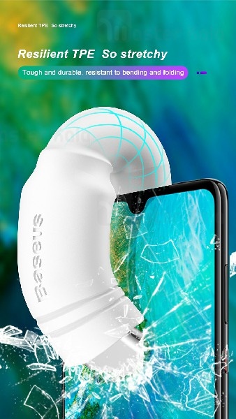 کابل سوپر شارژ Type C بیسوس Baseus Double-ring CATSH-B02 QC 3.0 طول 1 متر و 5 آمپر