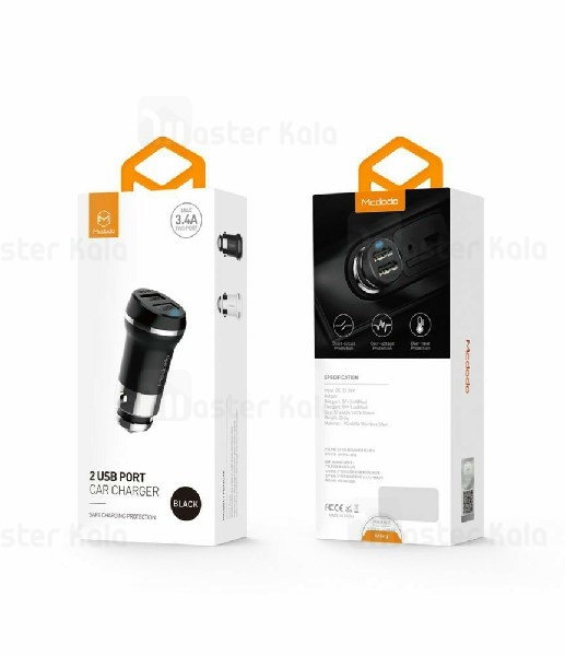 شارژر فندکی مک دودو Mcdodo CC-535 Car Charger توان 3.4 آمپر و دو پورت