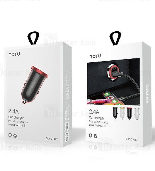 شارژر فندکی توتو TOTU DCCD-017 Car Charger توان 2.4 آمپر و دو پورت