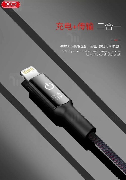 کابل لایتنینگ ایکس او XO NB102 Cable توان 2.4 آمپر و دارای قطع کن خودکار