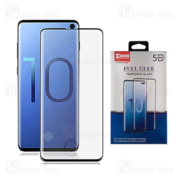 محافظ صفحه شیشه ای تمام صفحه و تمام چسب Samsung Galaxy S10 Mocoson با برش اثرانگشت