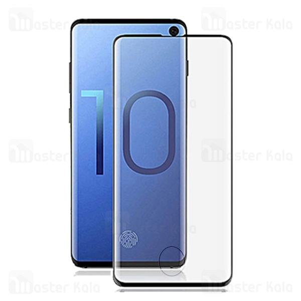 محافظ صفحه شیشه ای تمام صفحه و تمام چسب Samsung Galaxy S10 Mocoson با برش اثرانگشت