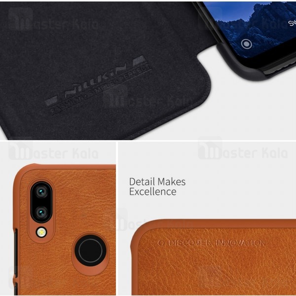 کیف چرمی Xiaomi Redmi 7 Nillkin Qin Leather Case