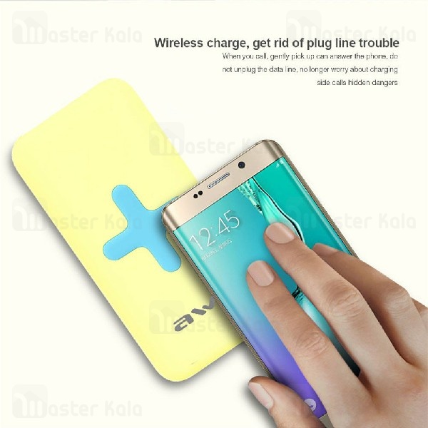 پاوربانک وایرلس 7000 میلی آمپر اوی AWEI P98K Power Bank توان 2.4 آمپر