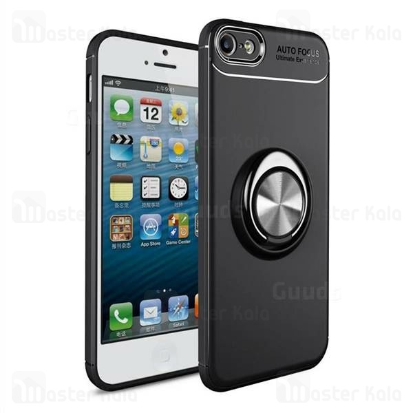 قاب ژله ای طرح چرم انگشتی آیفون Apple iPhone 5-5s-SE AutoFocus Magnetic Ring