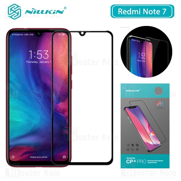 محافظ صفحه شیشه ای تمام صفحه تمام چسب نیلکین Xiaomi Redmi Note 7 / Note 7 Pro Nillkin CP+ Pro