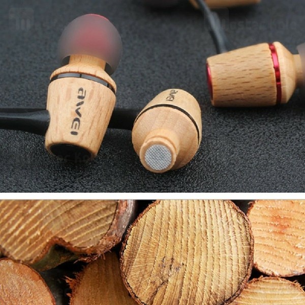 ایرفون سیمی AWEI ES-80TY Enjoy Original Sound Woden Earphone