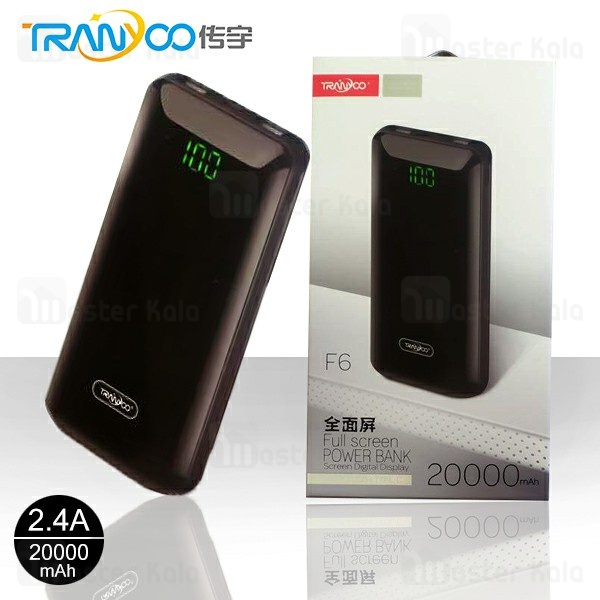 پاوربانک 20000 میلی آمپر ترانیو Tranyoo F6 Power Bank با پورت Type C