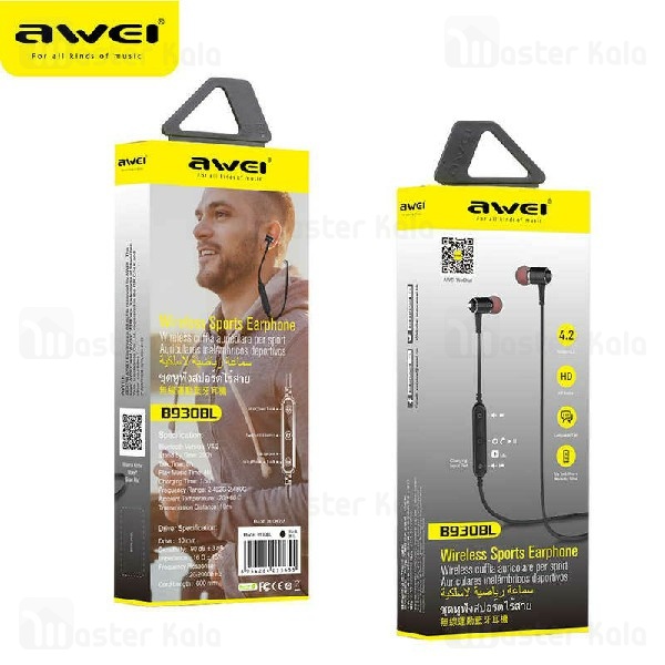 هندزفری بلوتوث اوی AWEI B930bl Wireless Earphone طراحی مگنتی